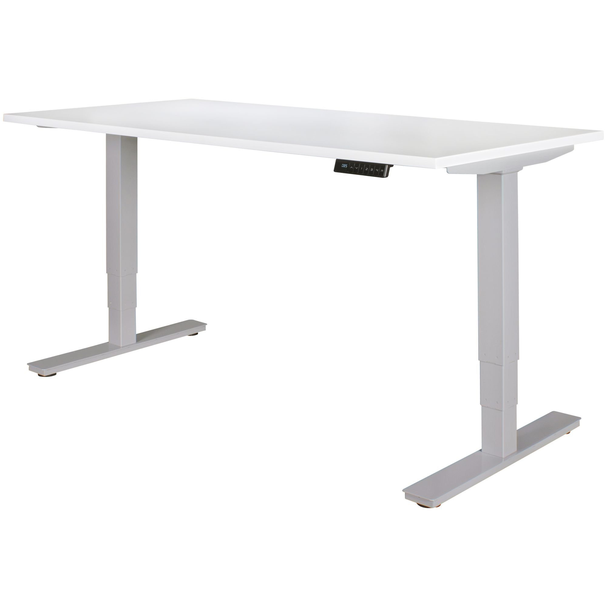 KADIMA DESIGN Tischgestell Elektrisches Schreibtischgestell Ergonomisch - Stehen/Sitzen Silber im