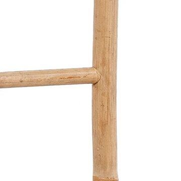 DOTMALL Handtuchstange Handtuchhalter Bambus Dekoleiter mit 6 Stangen Kein Bohren nötig