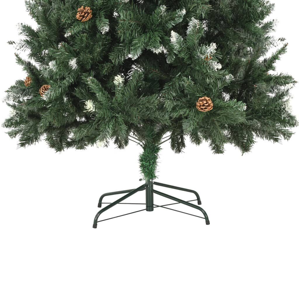 furnicato Künstlicher Weihnachtsbaum Kiefernzapfen Weißem Glitzer cm 210