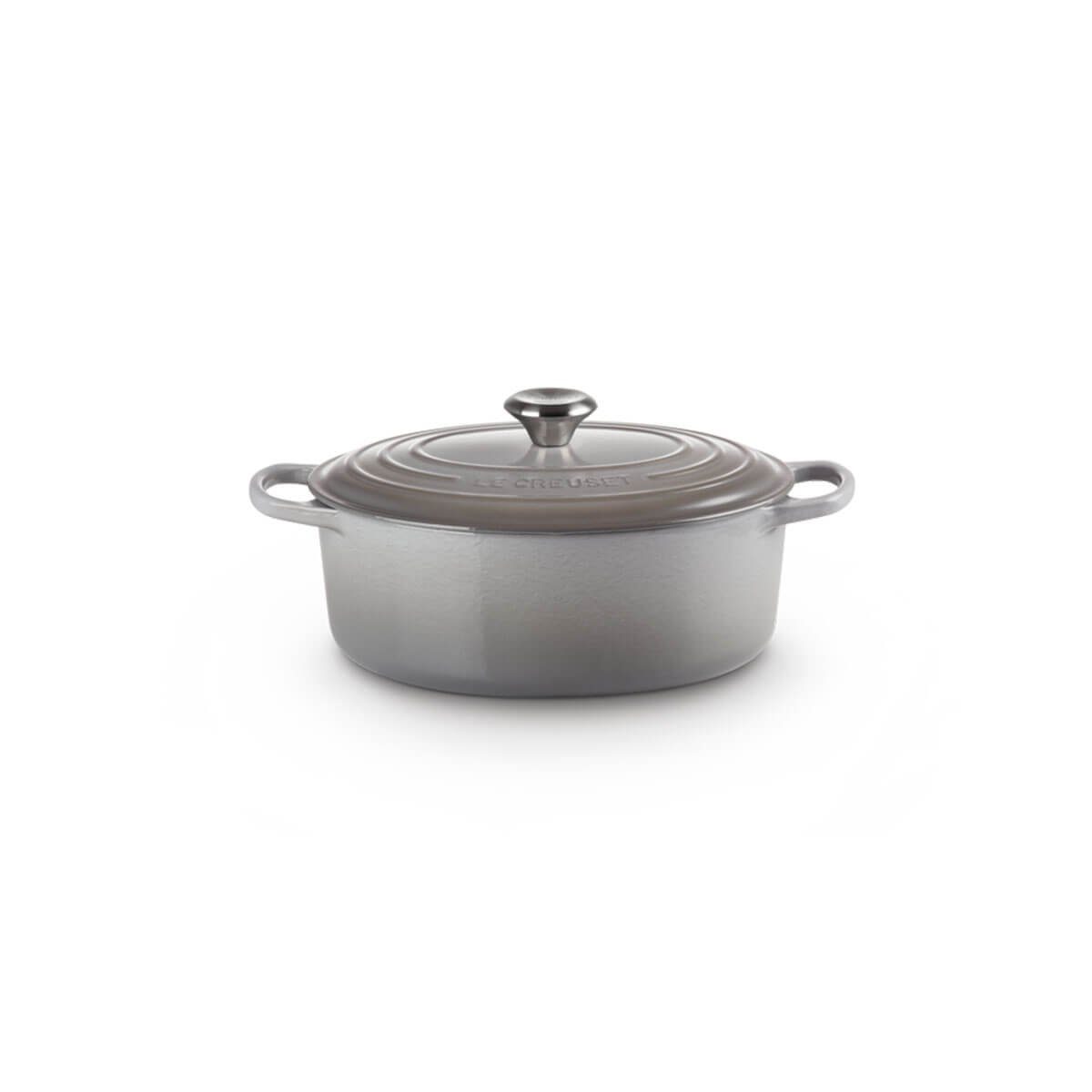 LE CREUSET Bräter Le 31 Bräter Signature oval perlgrau Creuset cm