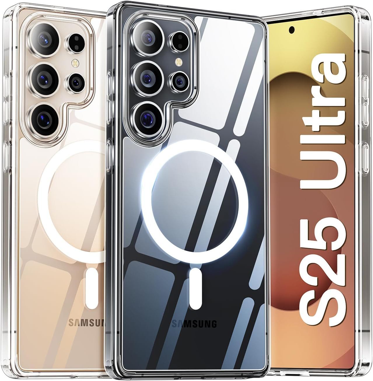 Handyhülle Hülle für Samsung Galaxy S25 / Plus / Ultra Schutz Hard MagSafe Klar