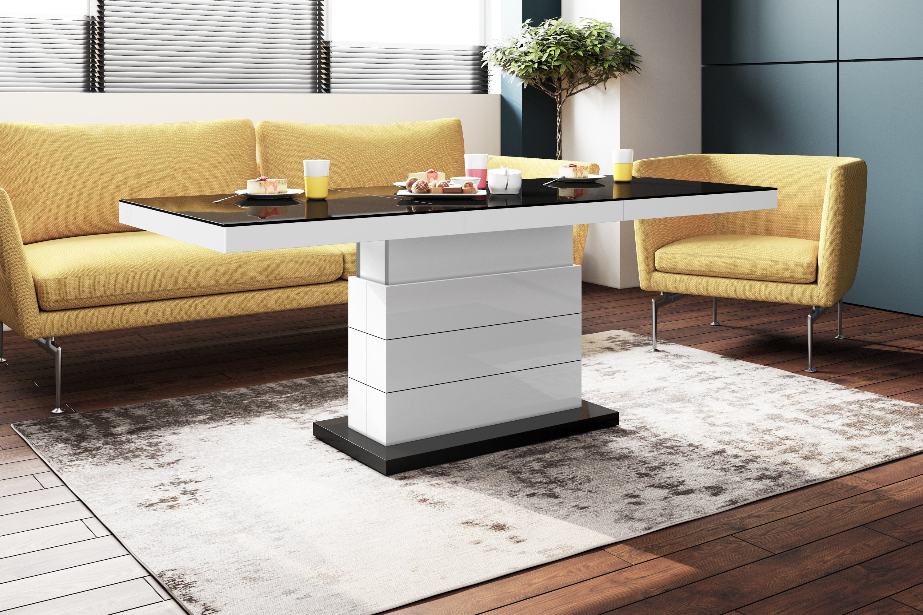 designimpex Couchtisch Matera Lux H-333 Schwarz günstig online kaufen