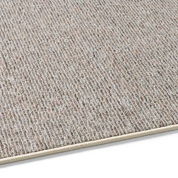 Teppich Kurzflor-Teppich Joy Flachgewebe Schlingenteppich, TaraCarpet, rechteckig, Höhe: 4 mm, Flachflor Kurzflor uni beige Wohnzimmer Schlafzimmer Esszimmer 080x150