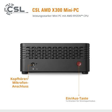 CSL X300 / 5650GE / 16 GB / 1000 GB SSD Mini-PC (AMD Ryzen 5 5650GE, Radeon Graphics, 16 GB RAM, 1000 GB SSD)