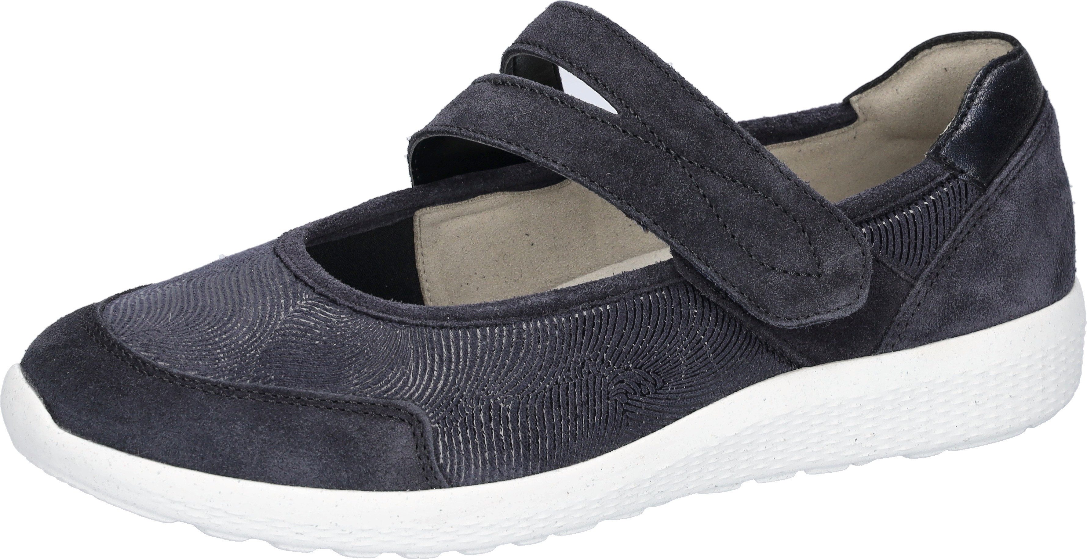 Waldläufer K-IRA Soft Riemchenballerina Schlupfschuh mit Klettriegel, Bequemschuh, K-Weite