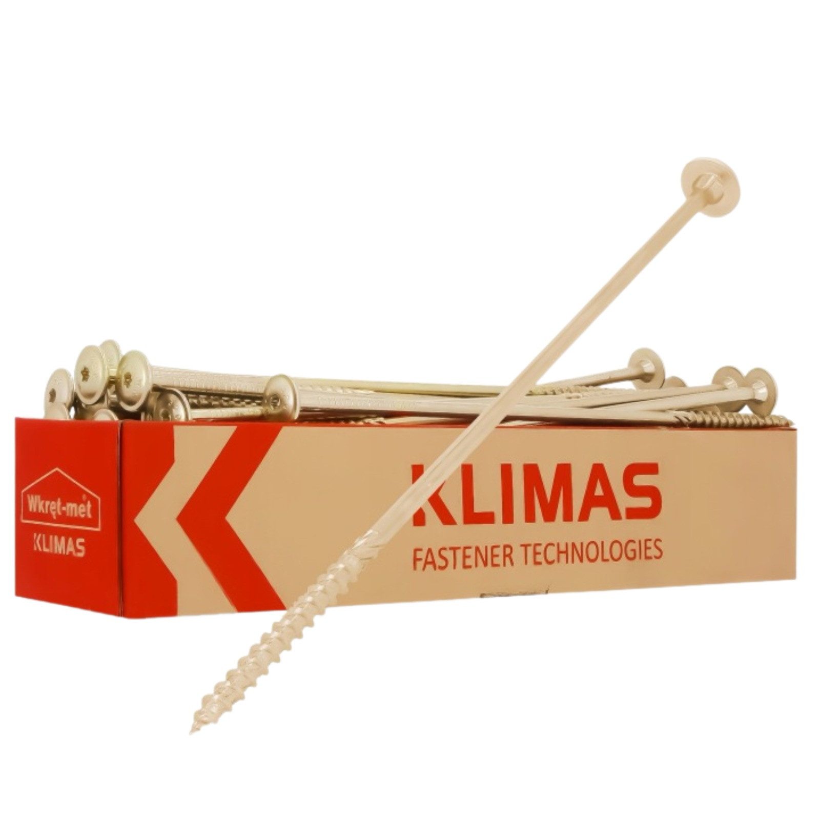 Klimas Spanplattenschraube WKCP Holzbauschrauben mit Tellerkopf TX40 verzinkt gelb, (50 St)