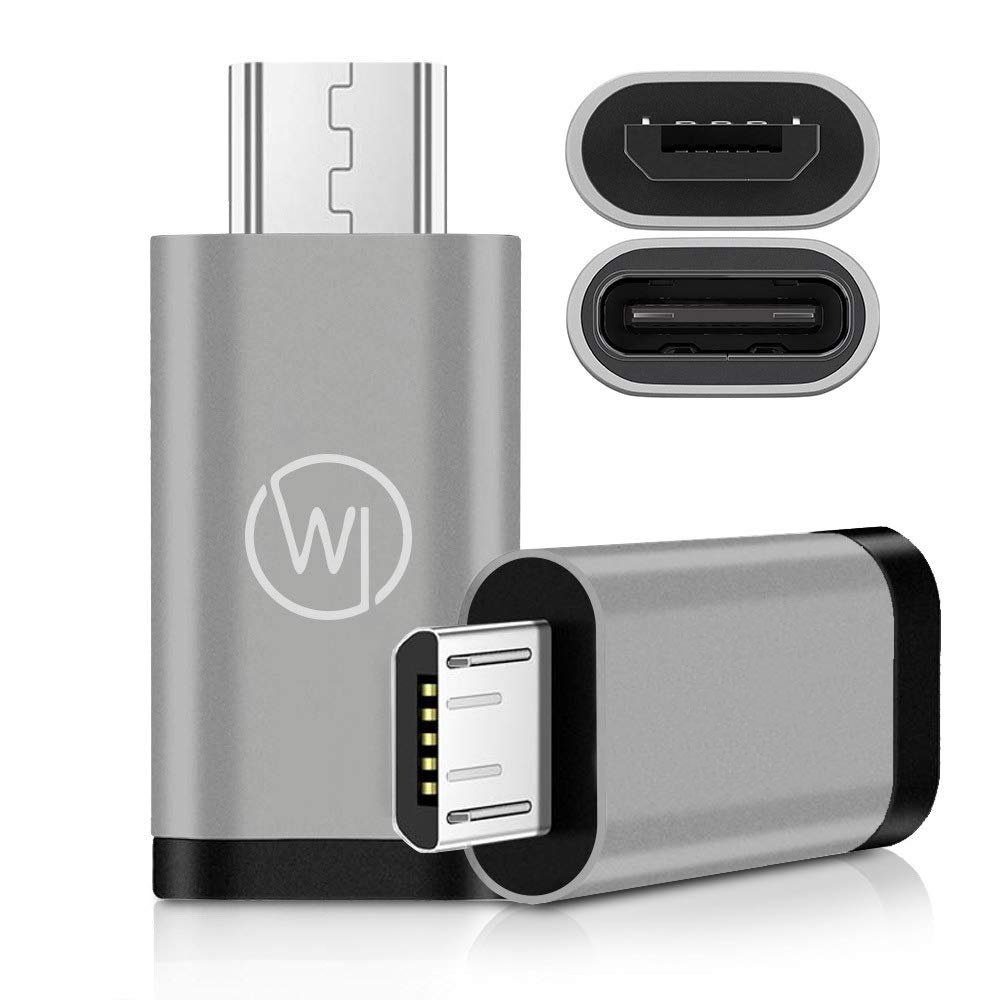 Wicked Chili MicroUSB Adapter für USB C Kartenlesegerät USB-Adapter MicroUSB zu USB-C, Aluadapter mit Typ C Buchse und Micro-USB-Stecker für OTG Handy / Tabl – Bild 5 von 5