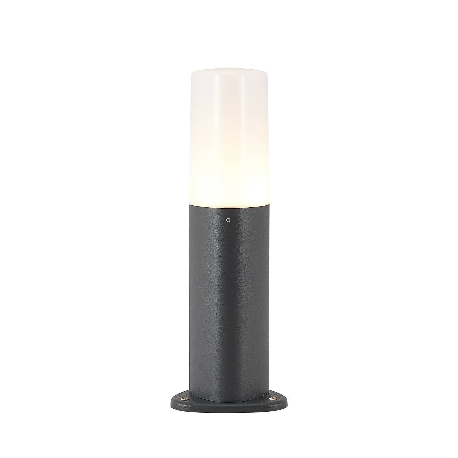 Lucande Außen-Stehlampe Obbie, Metall, Schwarz IP44, 1 x 20 W