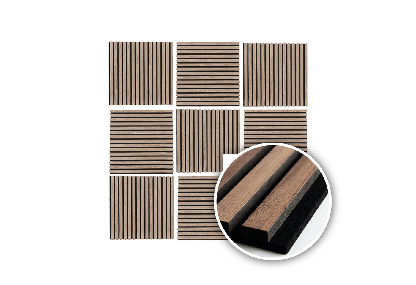 Thumbnail - Kaiser plastic Wandpaneel Akustikpaneele - Geräuschunterdrückung - Holzpaneele Wand, BxL: 60x60 cm, 0,36 qm, (1-tlg)