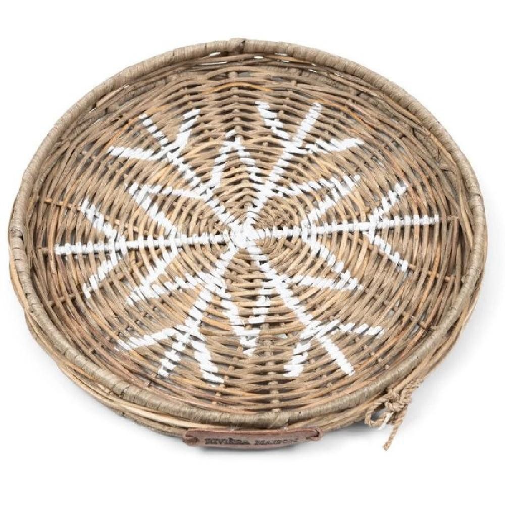 Tablett Mini-Tablett Snowflake Rustic Rattan