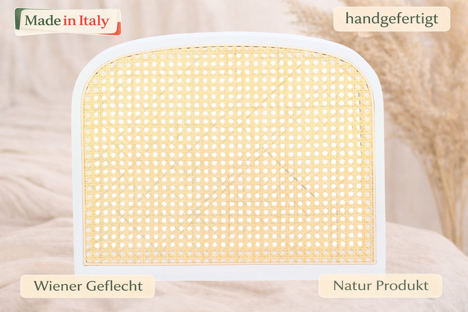 pemora Freischwinger Schwingstuhl Sitzfläche mit Wiener Geflecht