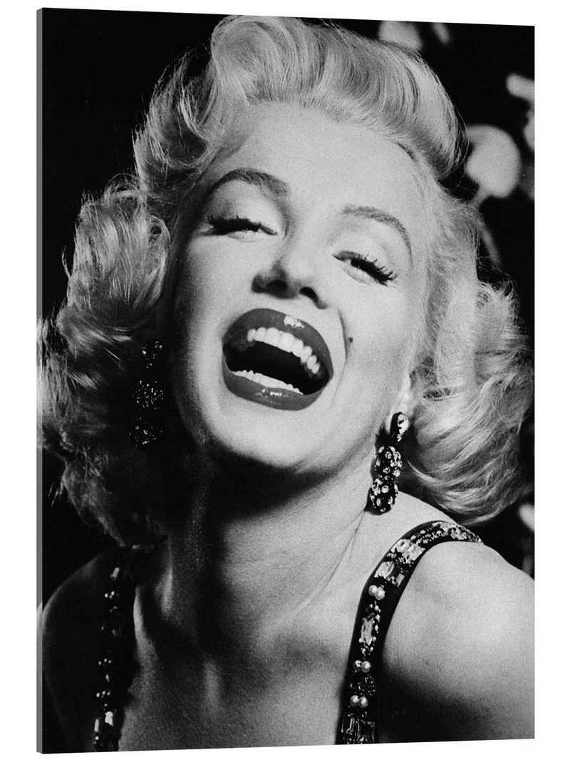 Posterlounge Acrylglasbild Celebrity Collection, Marilyn Monroe Lipstick, Wohnzimmer Fotografie