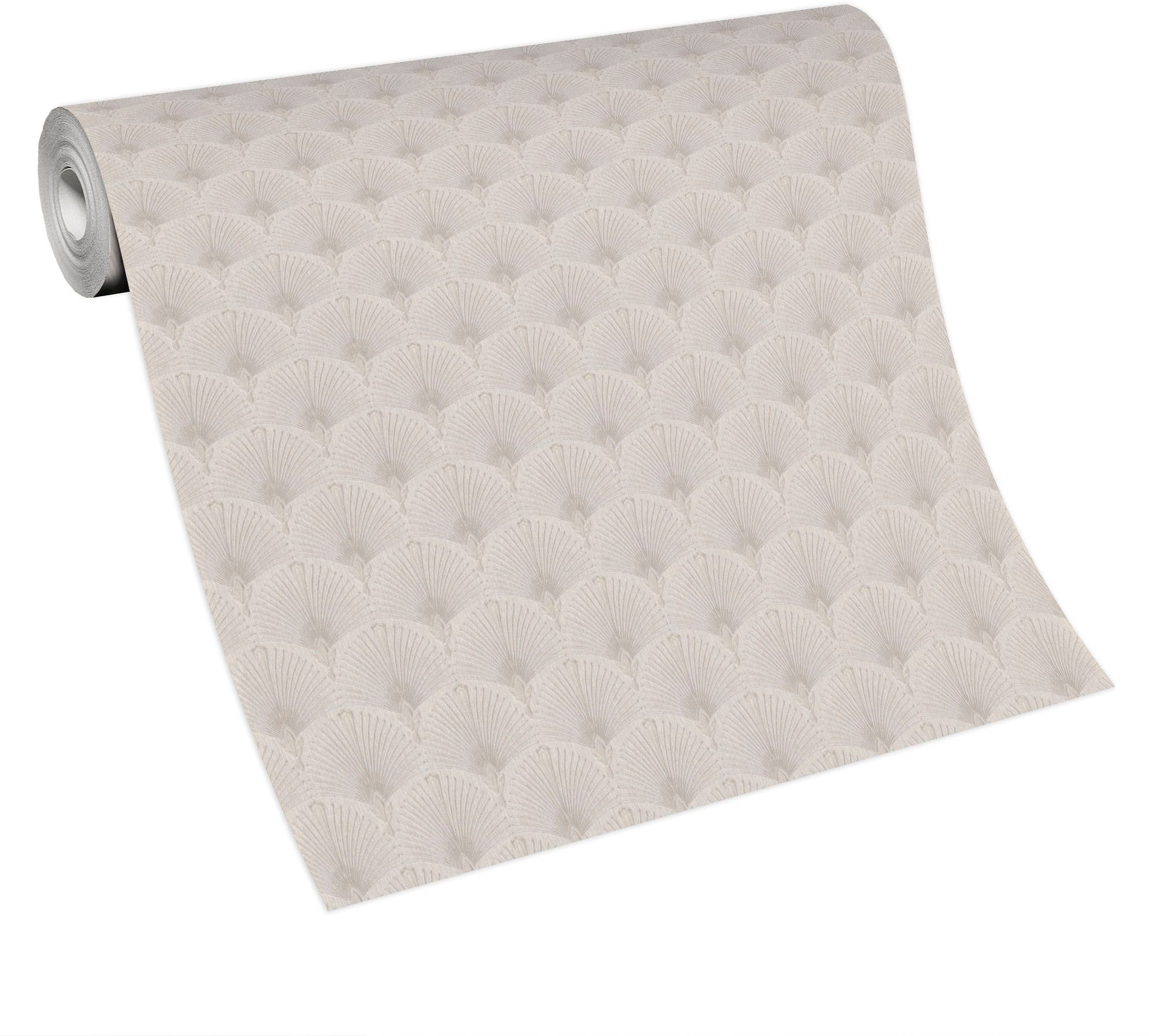 Bricoflor Ornament Vliestapete in Taupe günstig online kaufen