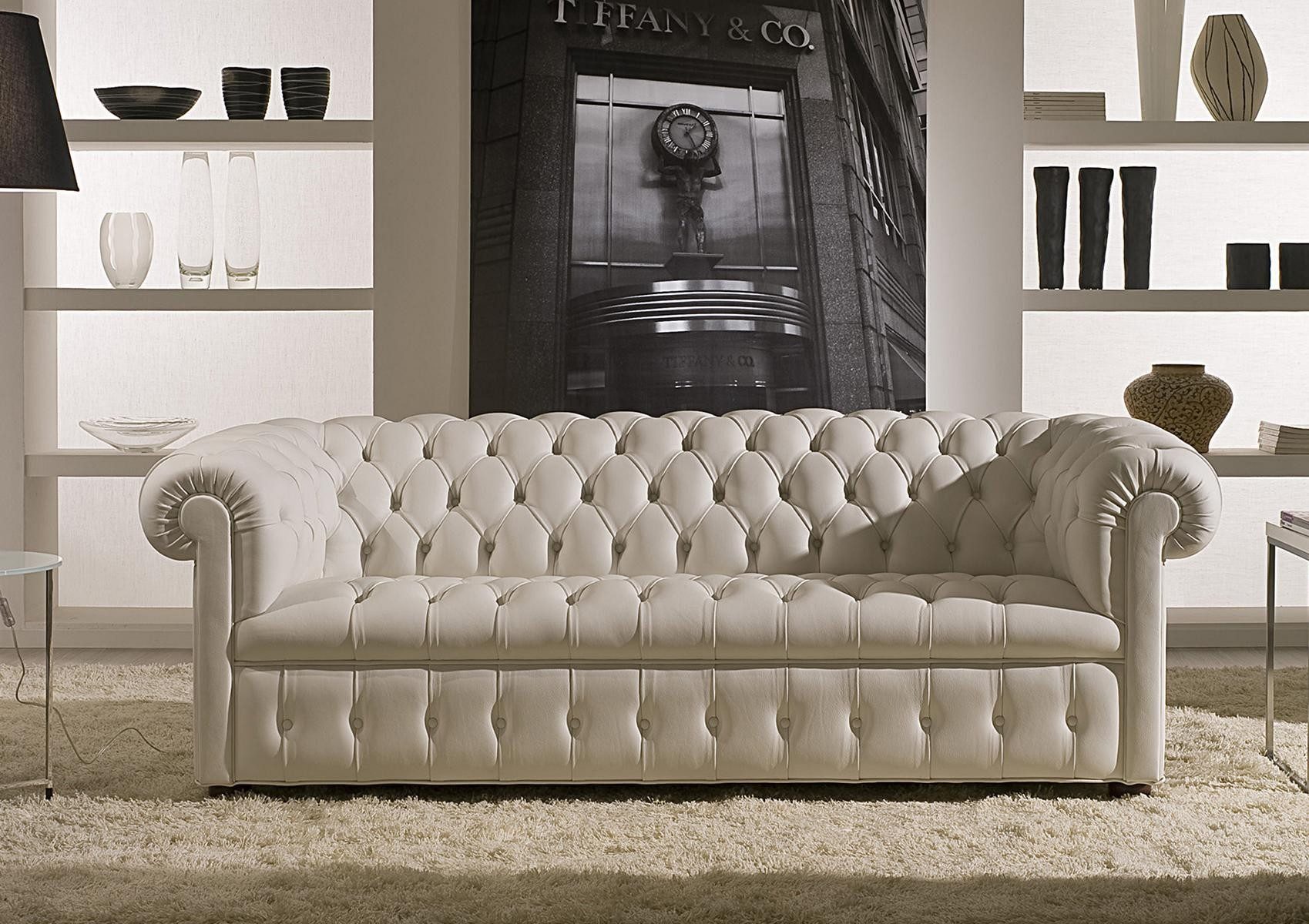 Chesterfield-Sofa Klassisches Leder-Sofa in elegantem Design
