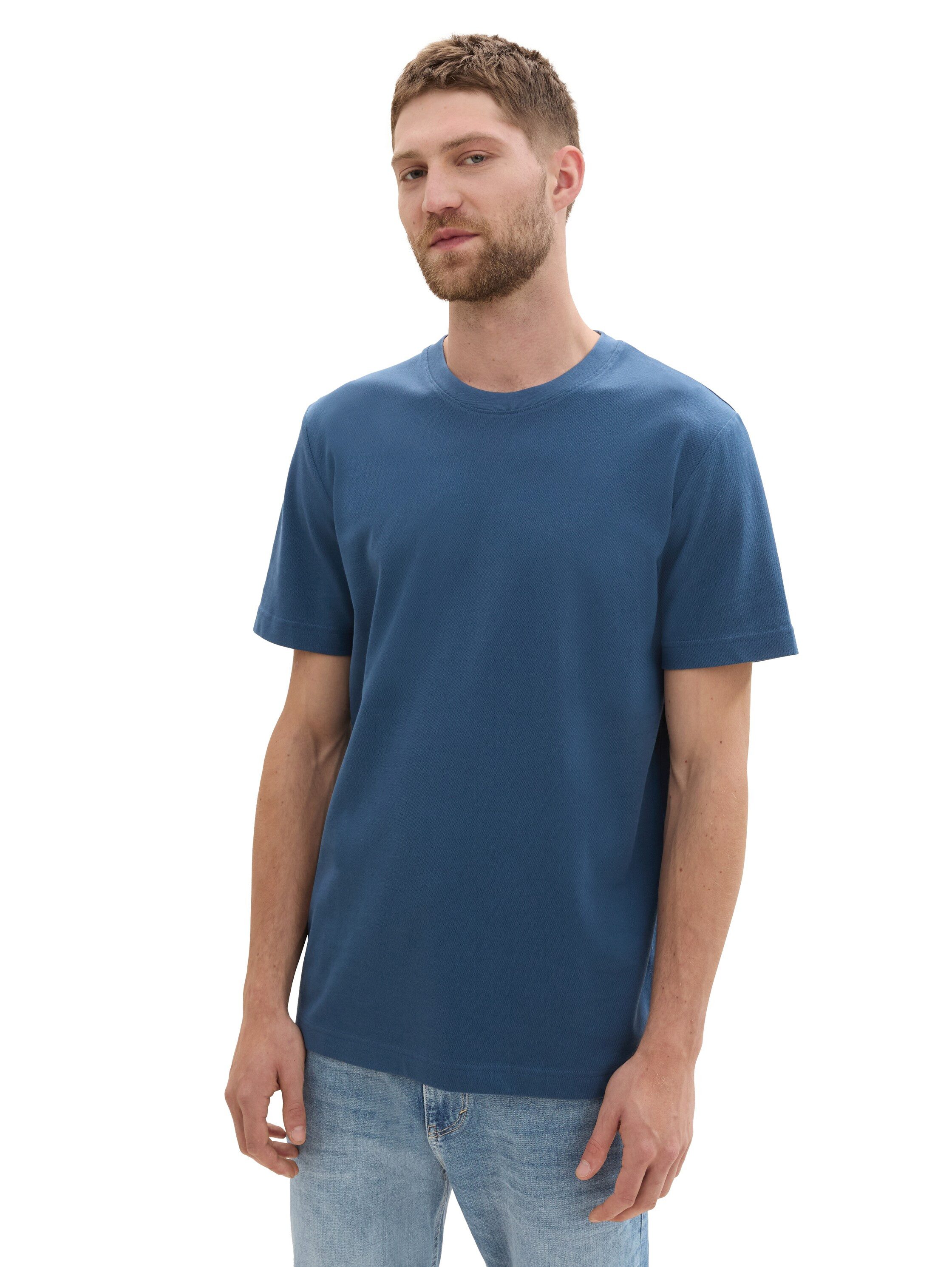 TOM TAILOR T-Shirt mit Pique Struktur günstig online kaufen