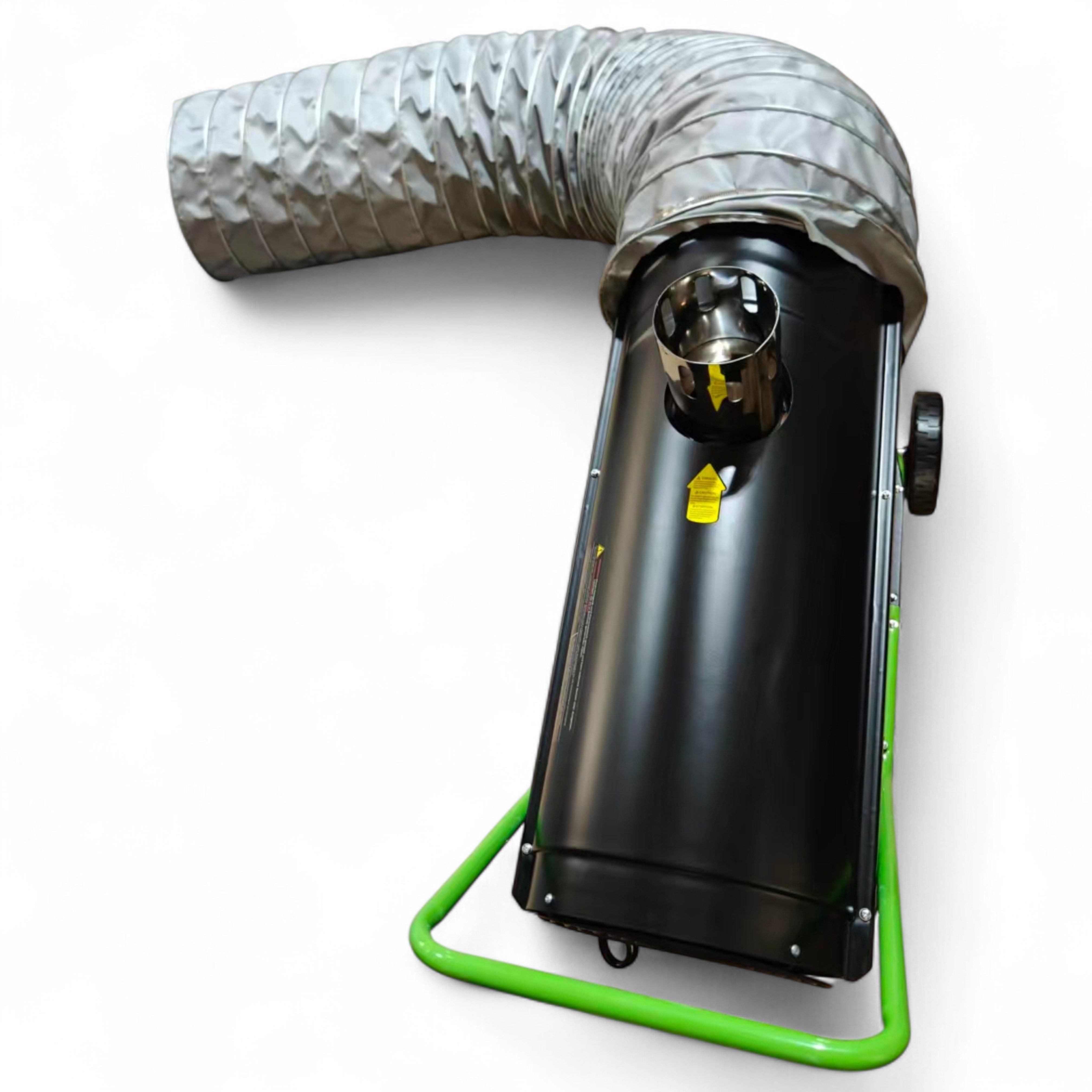 DeTec. Heizgerät ViMa24 indirekte Heizkanone 20 kW Industrieheizer inkl. 7m Schlauch, Hallenheizung 38L Tank mit Schornstein