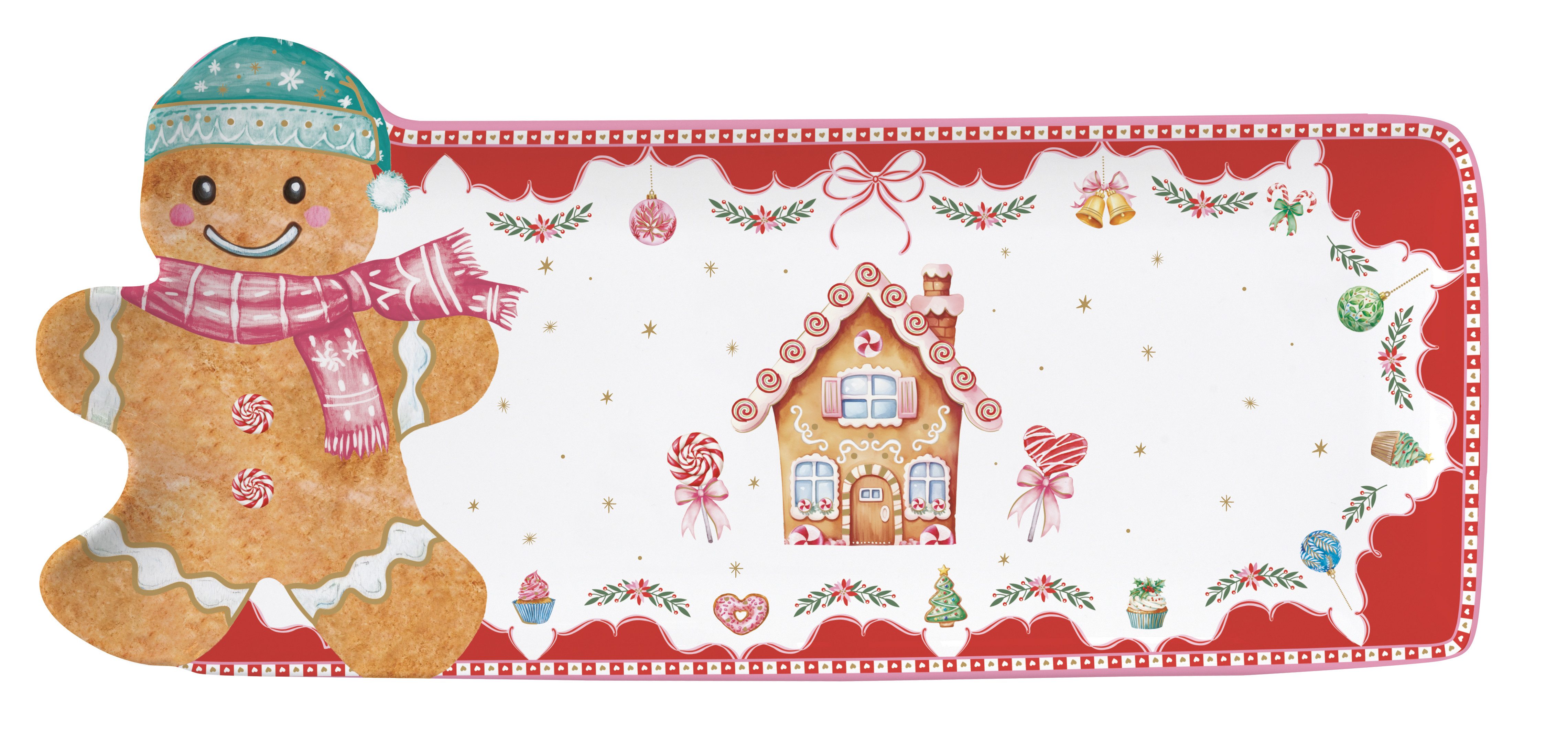 EasyLife Teller SWEC1471 - Sweet Christmas, 36 x 16 cm, rechteckig, (1 St)