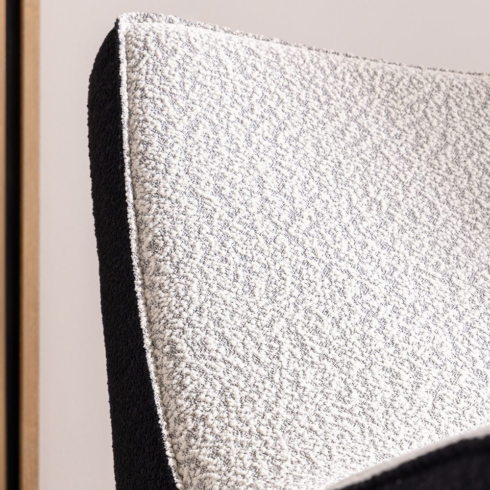 Better Home Relaxsessel 2tlg. Tatami-Sessel mit Hocker -Schwarz/Weiß