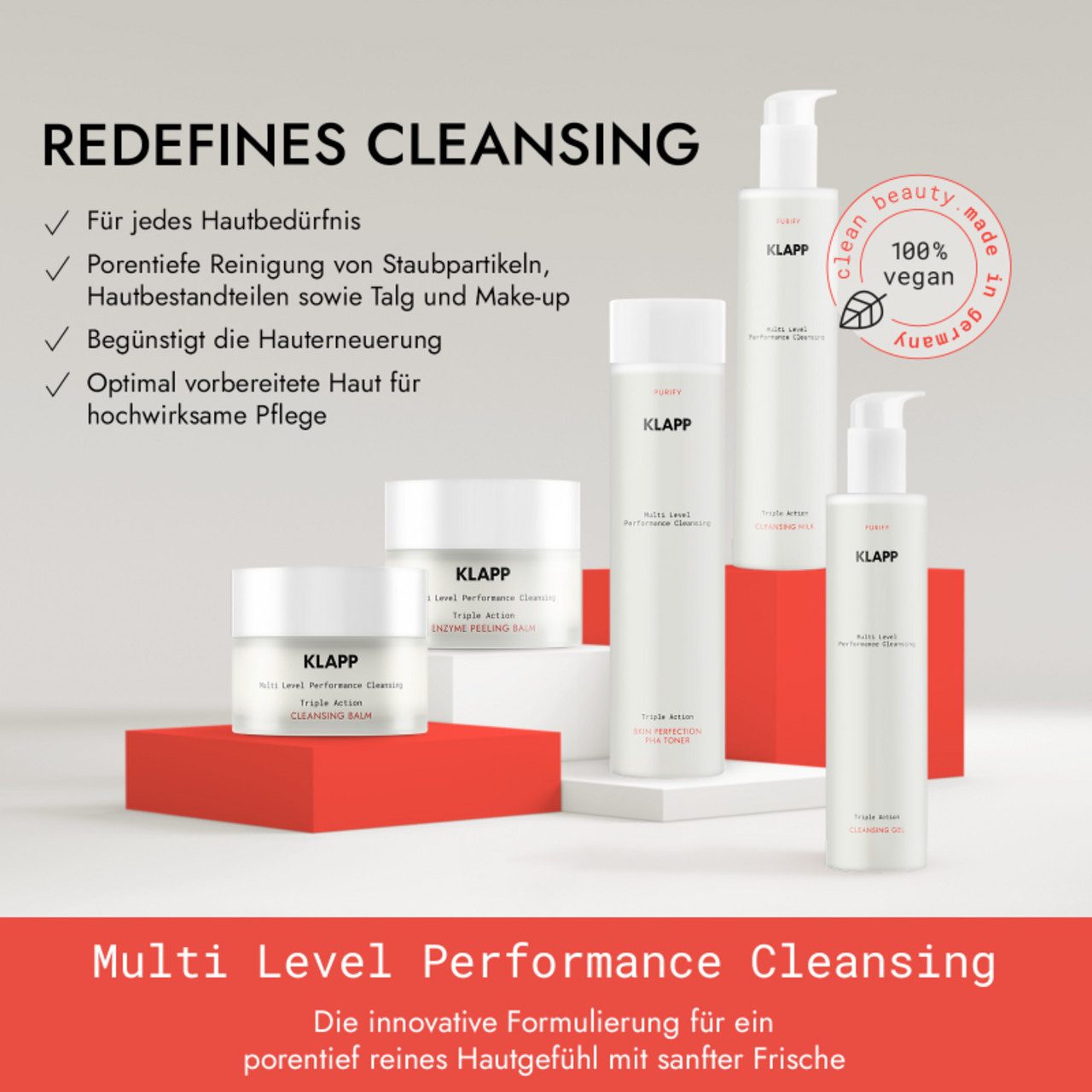 Klapp Cosmetics Gesichtspeeling Multi Level Performance Cleansing Enzyme Peeling Balm, Verhindert lichtbedingte Hautalterung.