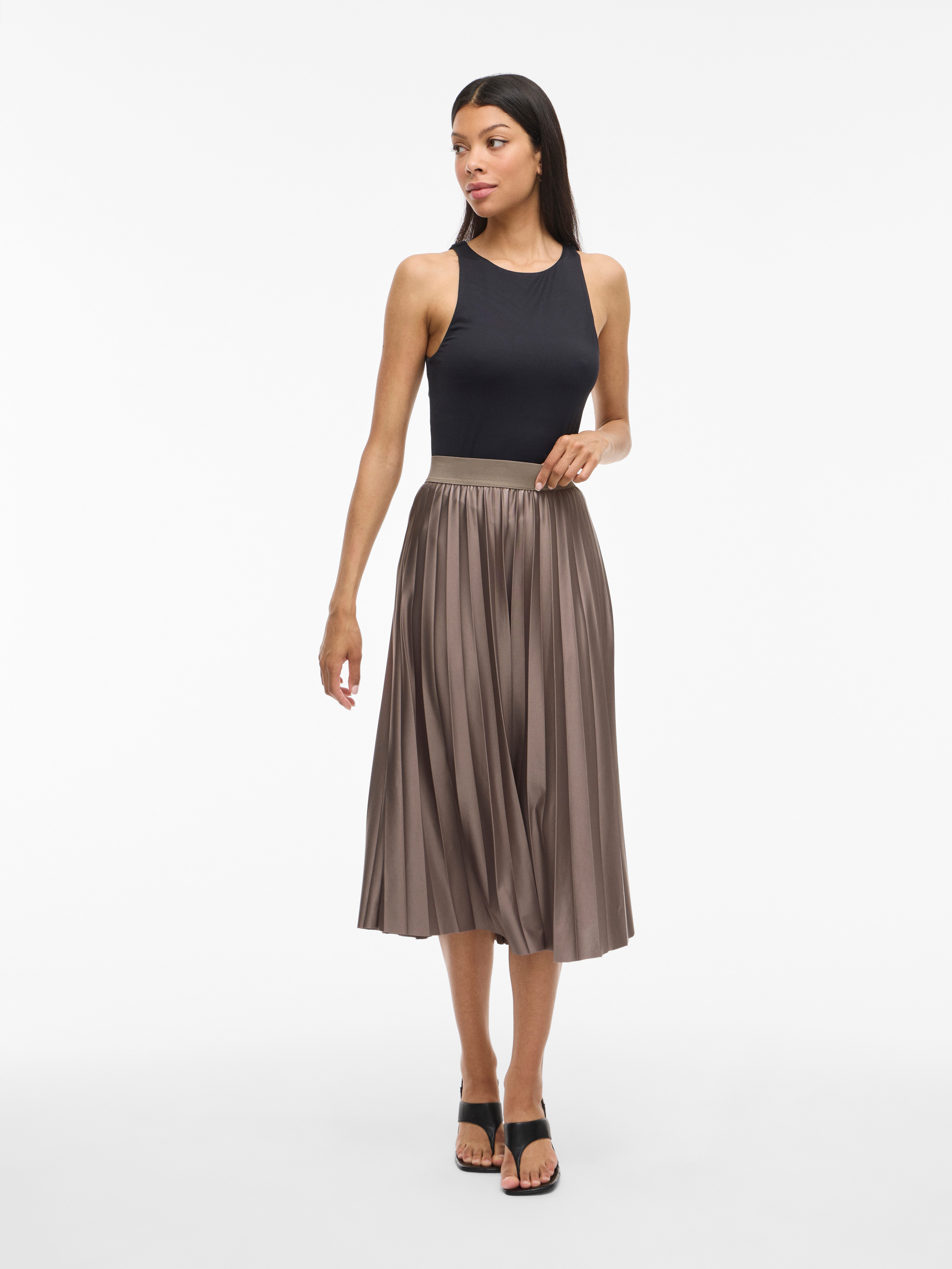 Vila Plisseerock VINITBAN SKIRT - NOOS Materialmix