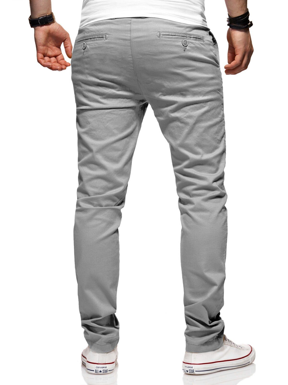 Slim Chinohose im -Fit-Schnitt behype Heritage grau