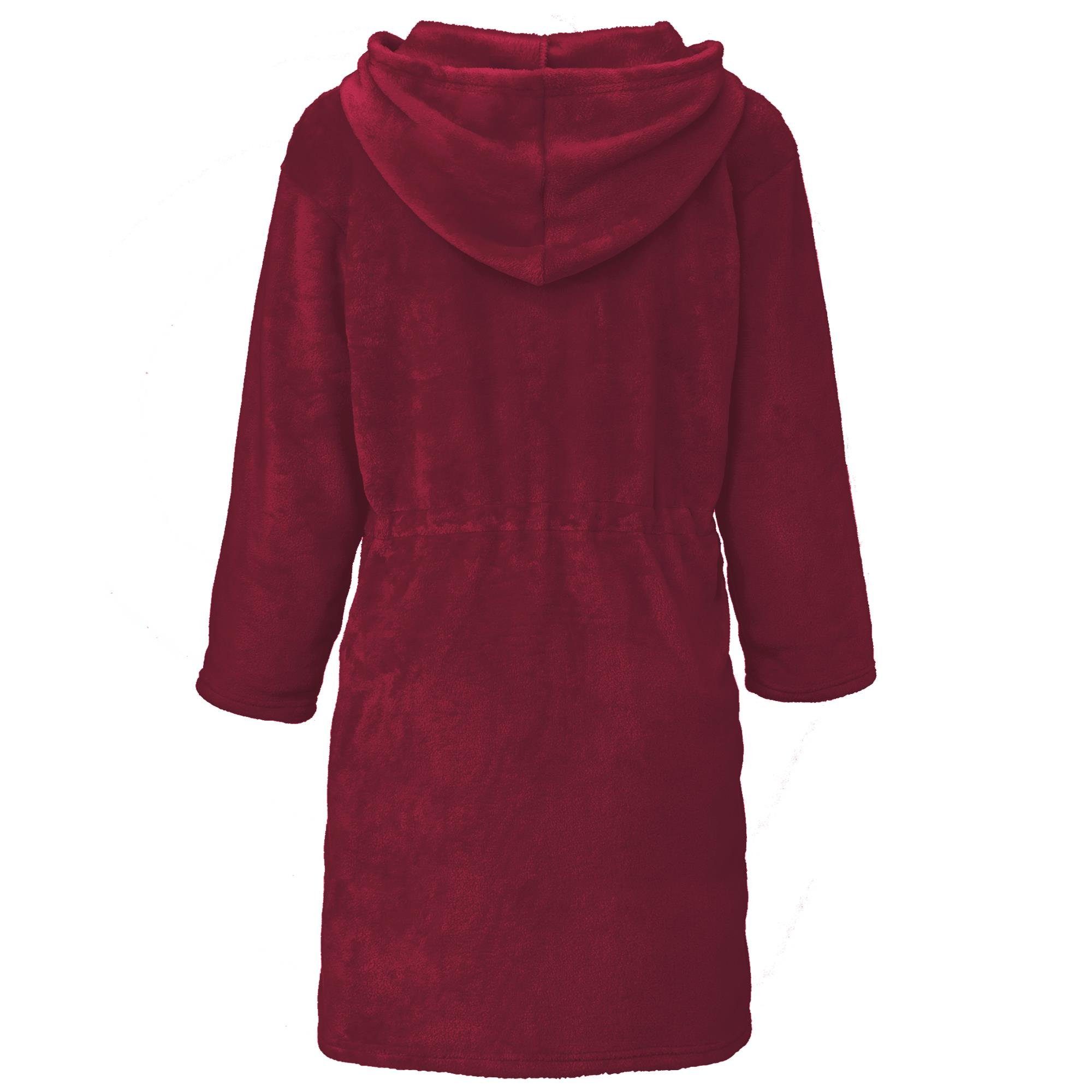 CelinaTex Bademantel Hausmantel Damen Flanell Kapuze Reißverschluss Vital X günstig online kaufen