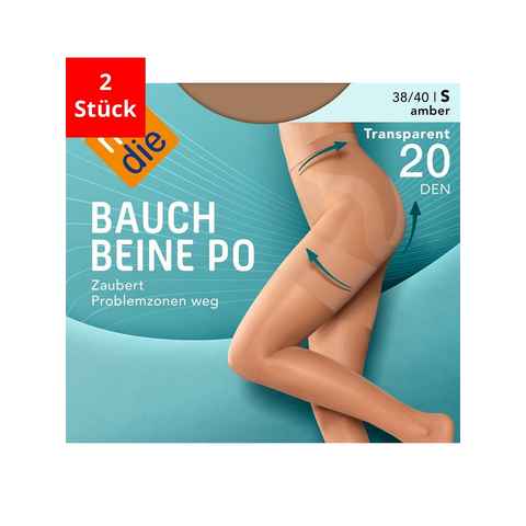 Nur Die Feinstrumpfhose Bauch-Beine-Po, 20 Den (2 St)