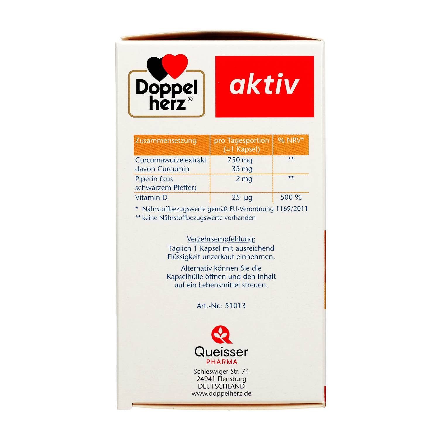 Doppelherz DOPPELHERZ Curcuma 750 Kapseln, 60 Stück Kapseln, 60,00 St.