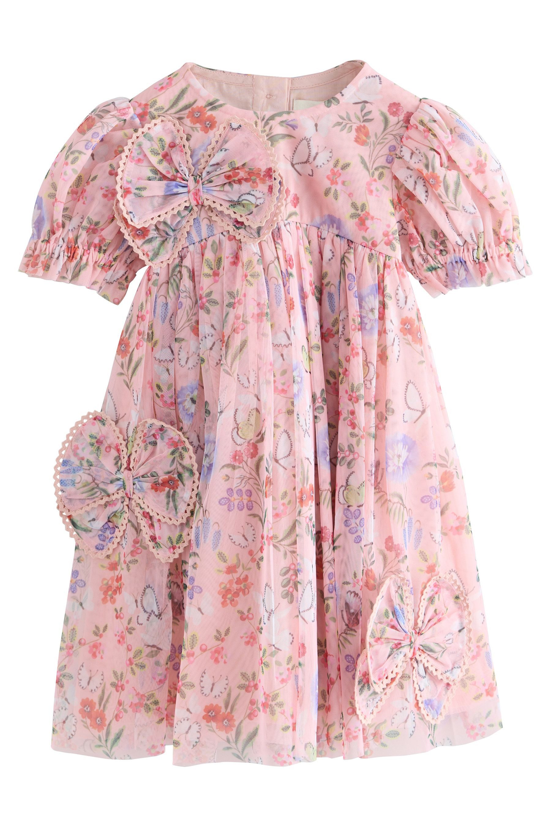 Next Jerseykleid Cath Kidston kurzärmeliges Kleid mit Blumen (1-tlg)