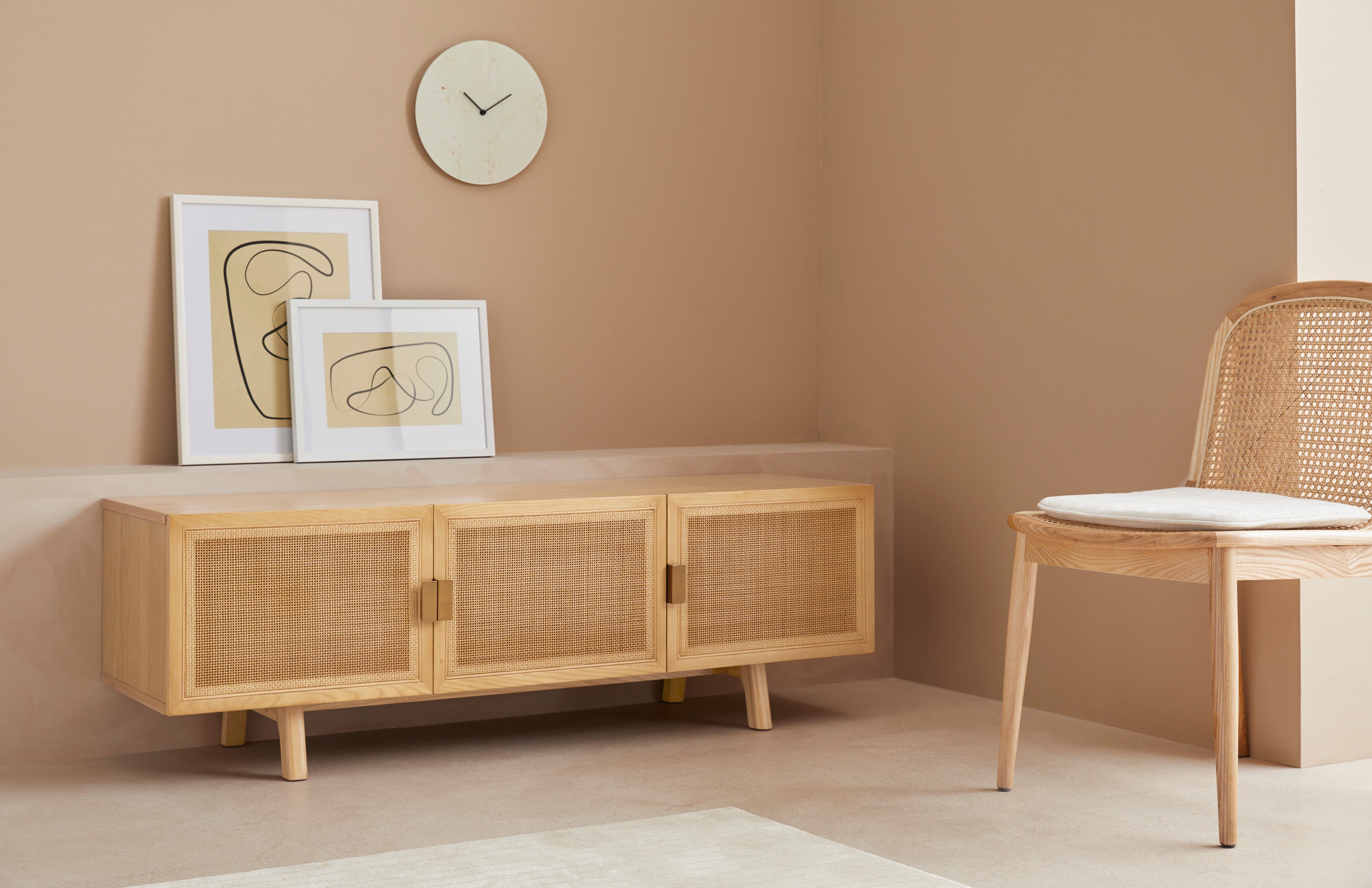 LeGer Home by Lena Gercke Lowboard Lina (TOPSELLER! Sideboard), aus MDF Holz, Melaminoberfläche, Rattangeflecht, Breite 140 cm – Bild 3 von 5