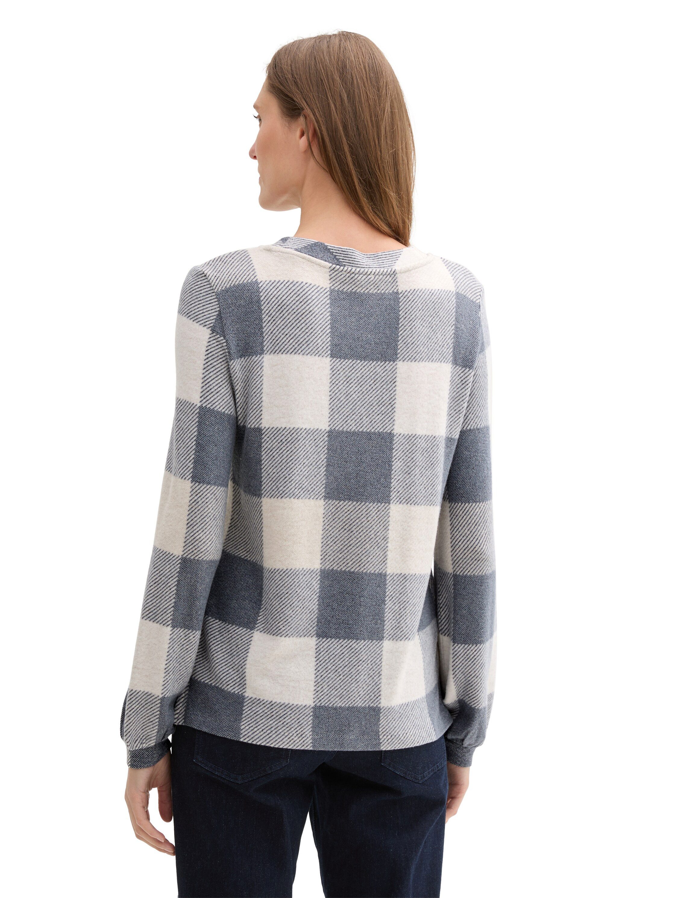 TOM TAILOR Langarmshirt im Karo-Design günstig online kaufen