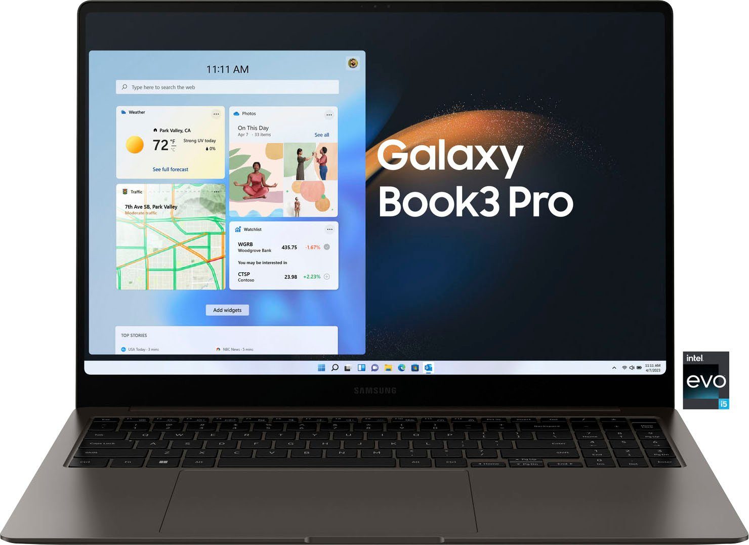 Samsung Galaxy Book3 Pro Convertible Notebook (40,62 cm/16 Zoll, Intel Core i5 1340P, Iris Xe Graphics, 256 GB SSD)