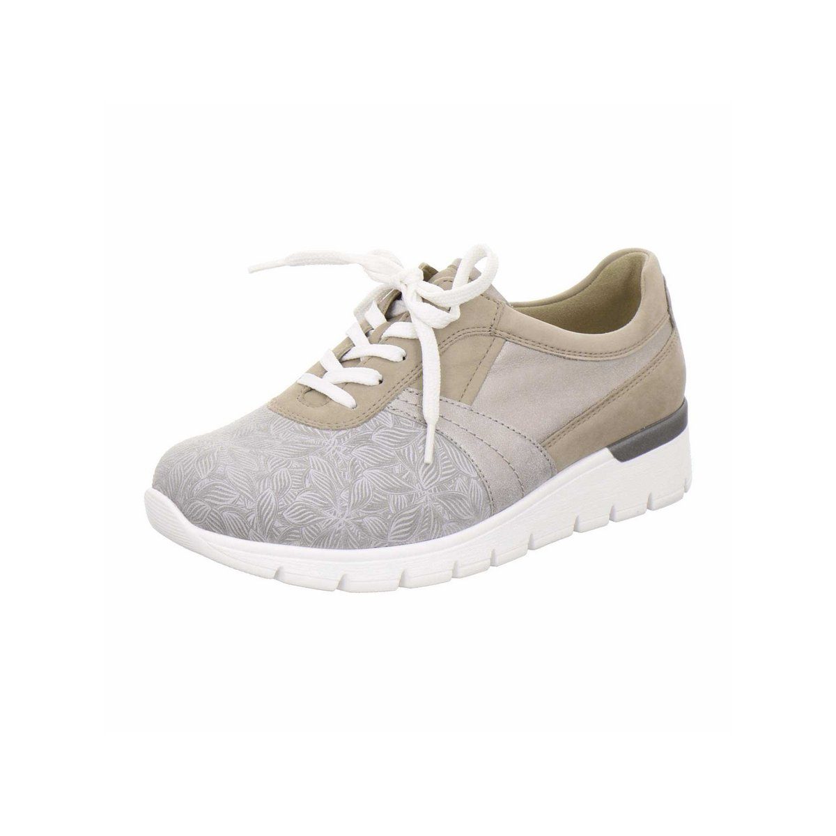 Komfort Schnürer für Damen in taupecordastein Schnürschuh