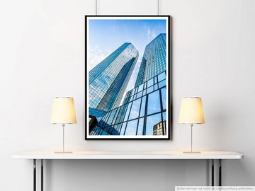 Sinus Art Poster Architekturfotografie 60x90cm Poster Glänzende Wolkenkratzer Frankfurt