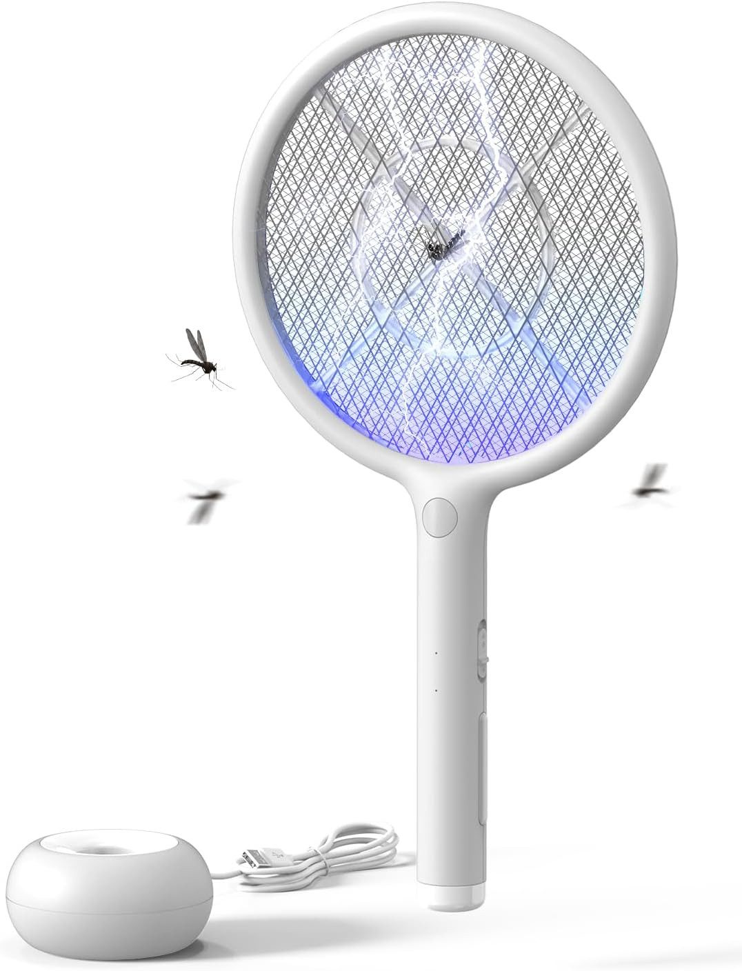 HYCHIKA BETTER TOOLS FOR BETTER LIFE Fliegenklatsche Elektrische Fliegenklatsche, 2-in-1-Fliegenklatsche, 4000 V