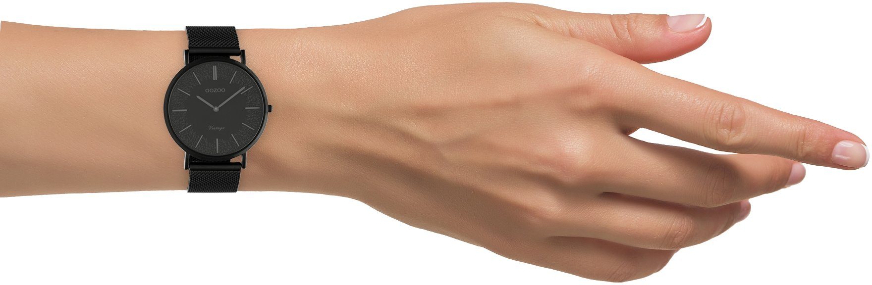 OOZOO Quarzuhr C20144, Armbanduhr, Damenuhr, Edelstahlarmband