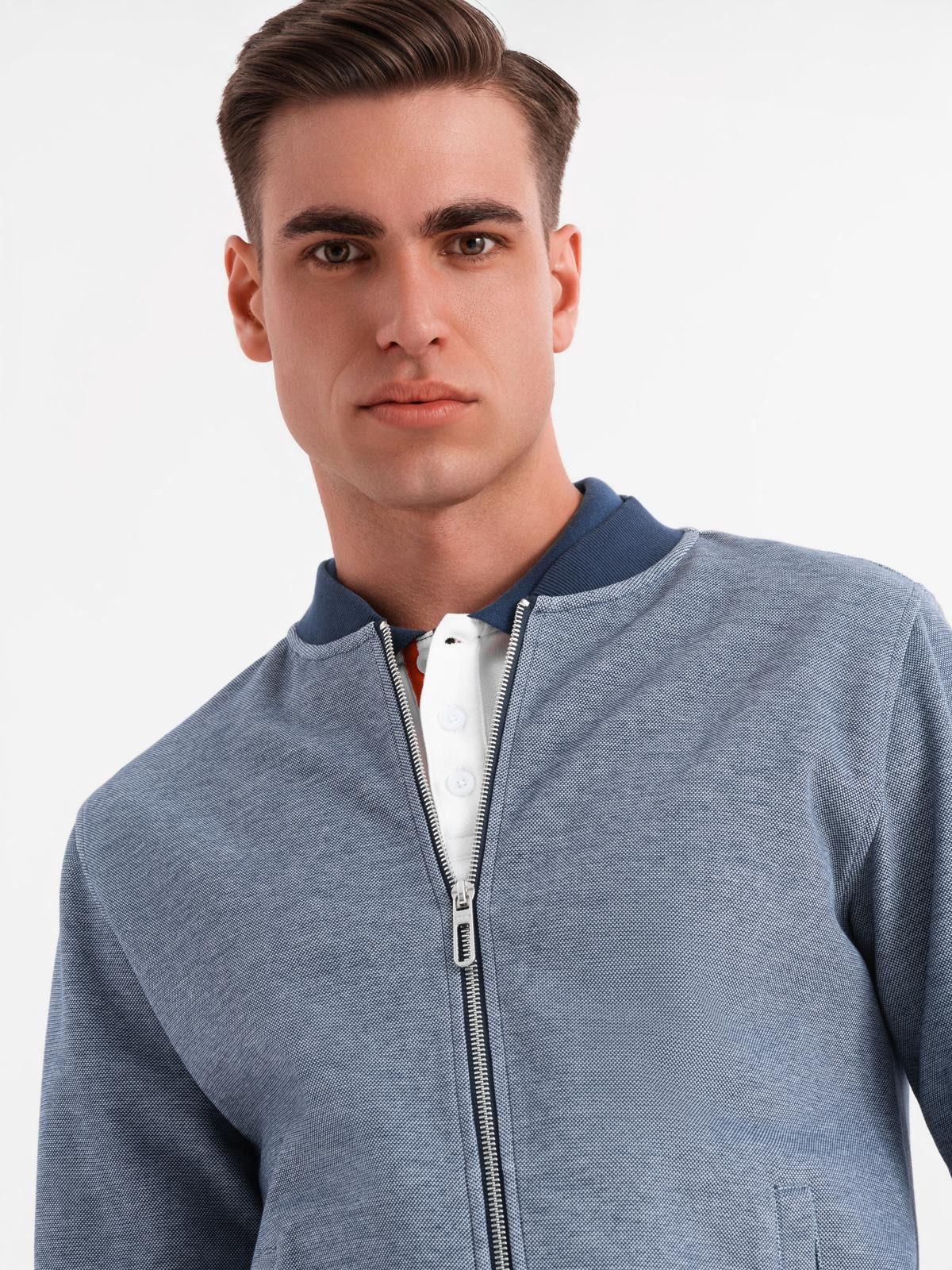 OMBRE Sweatjacke Bomberjacke aus Piqué-Strick für günstig online kaufen