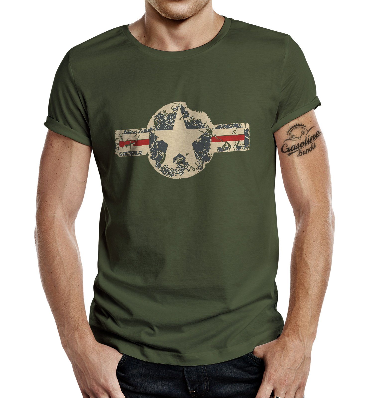 GASOLINE BANDIT® T-Shirt US Army USAF günstig online kaufen