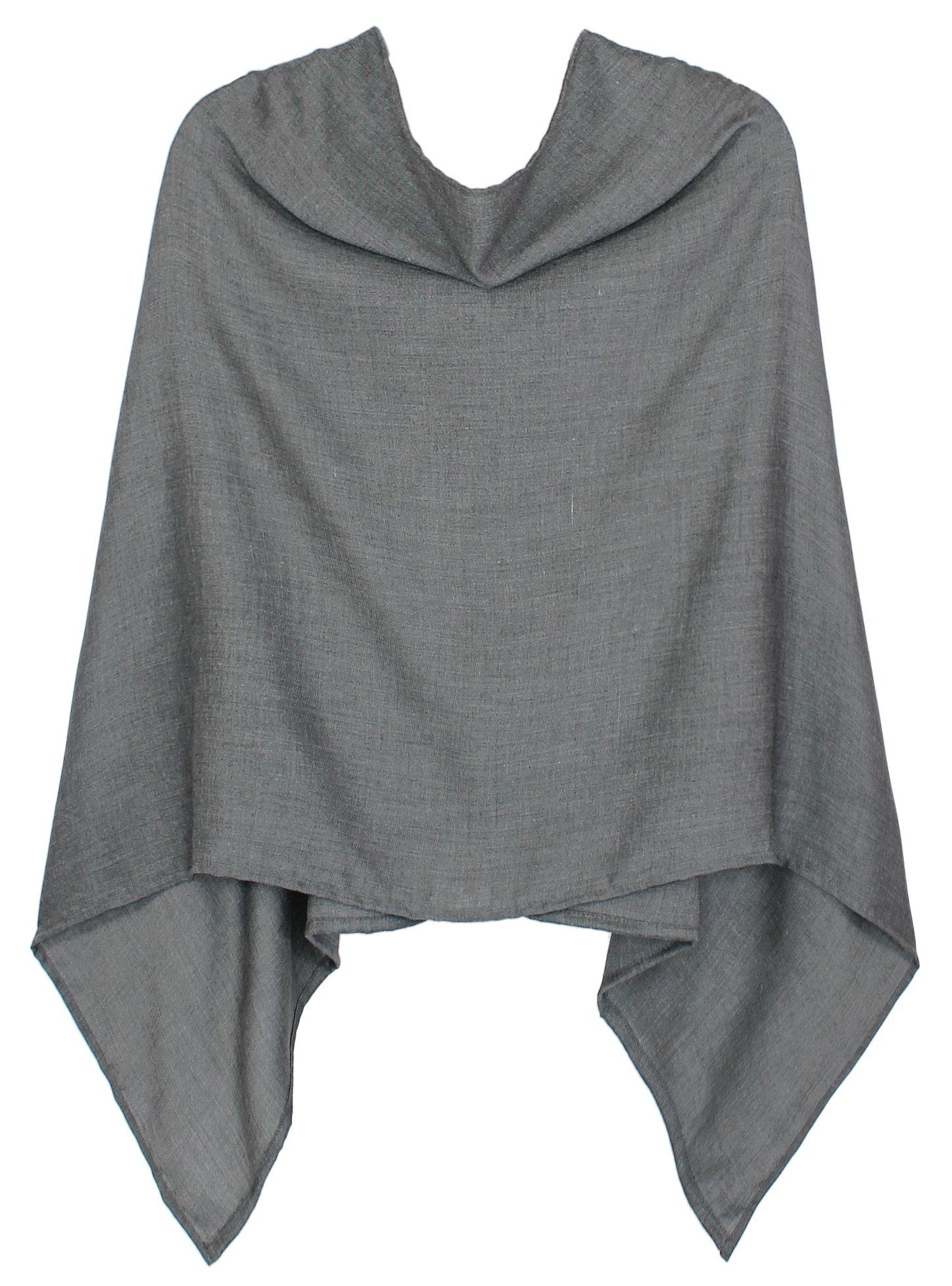 dy_mode Blusenponcho Damen Poncho in Unifarben Leichtes Cape Sommerponcho Umhang in Unifarbe, Seitlich Lang Schnitt