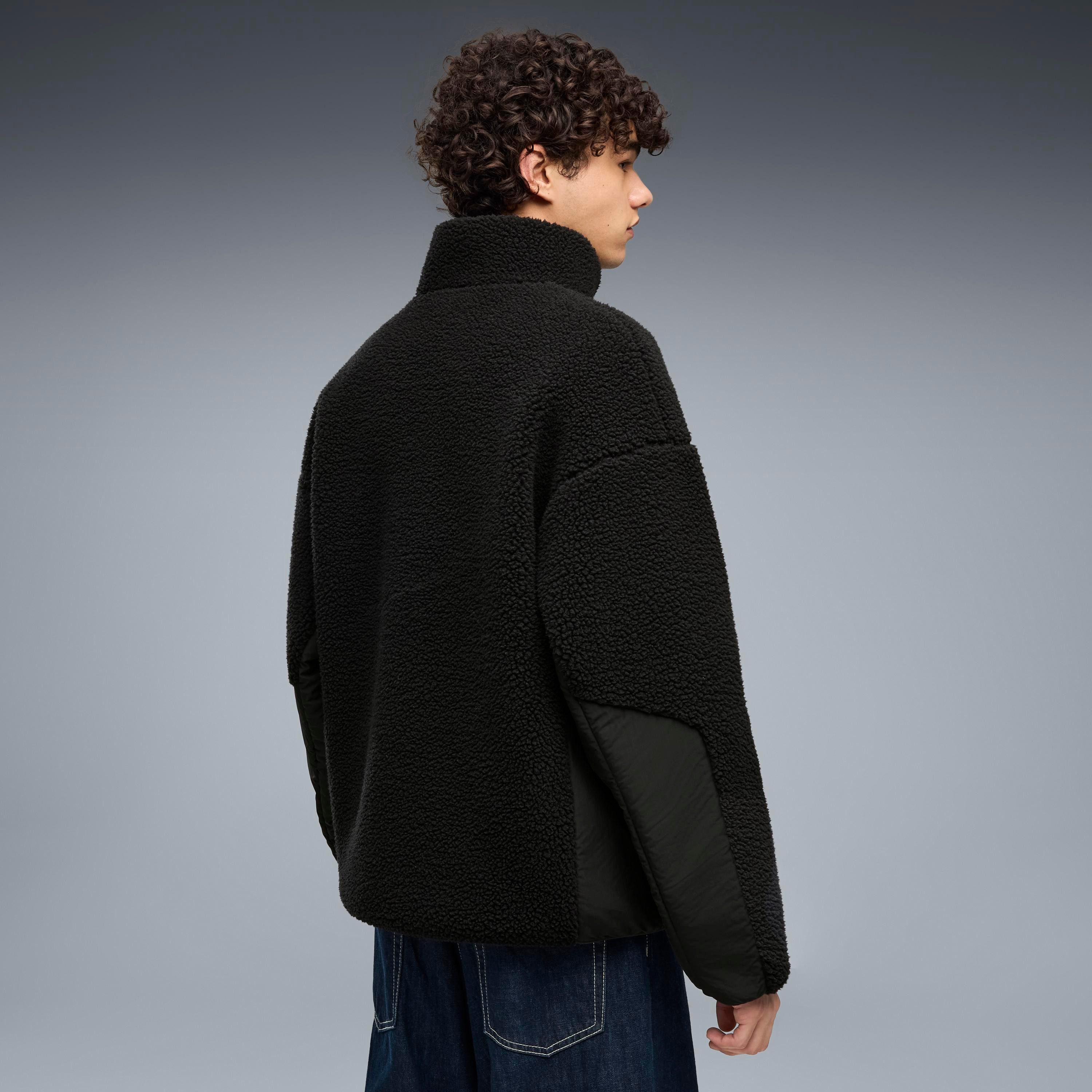 PUMA Wendejacke HYBRID REFIBRE SHERPA JACKET M sportlicher Stil, mit Reißverschluss, mit Cargotasche, aus Rippware – Bild 2 von 5