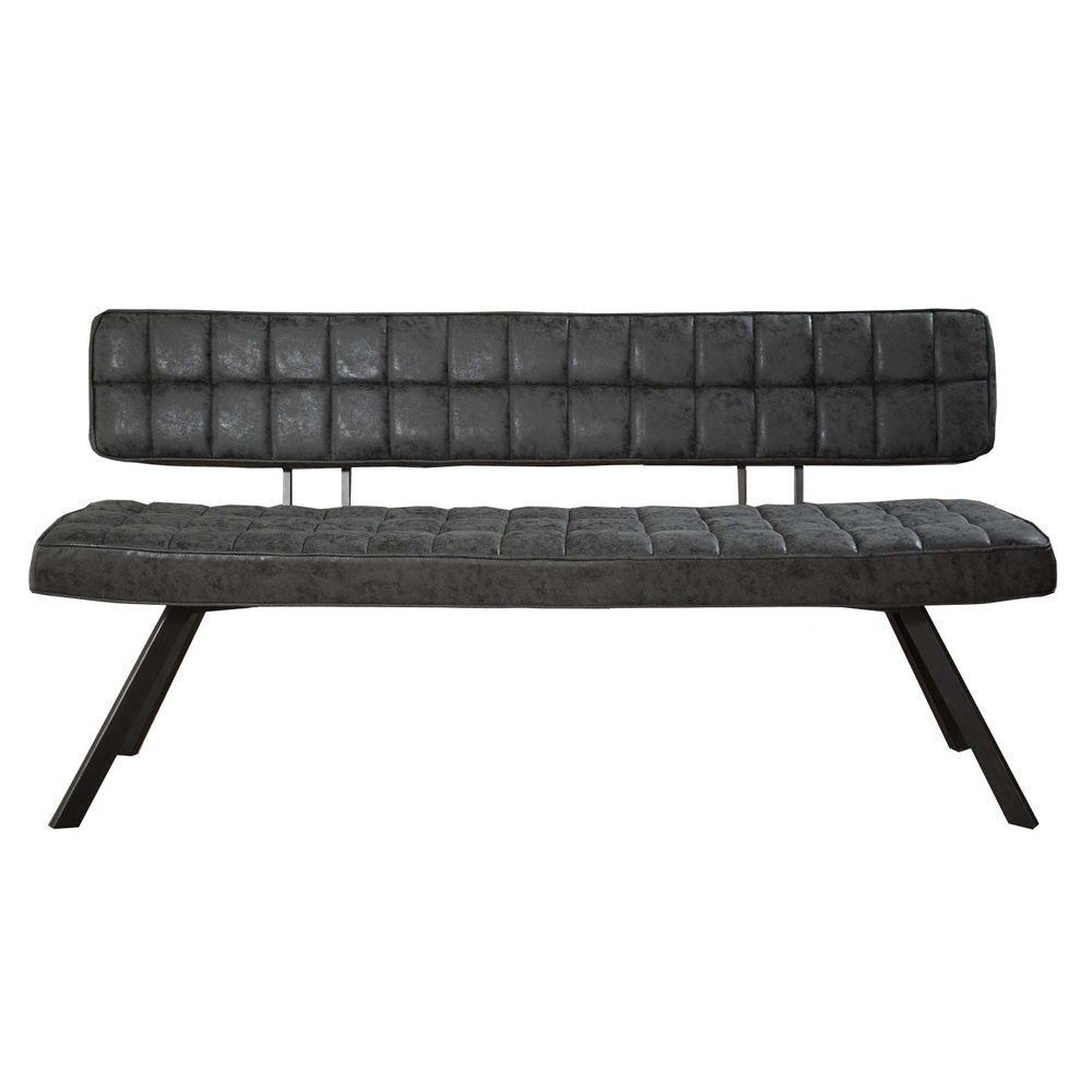 Maison ESTO Essbank Küchenbank Esstischbank vintage schwarz Sofabank 180 cm