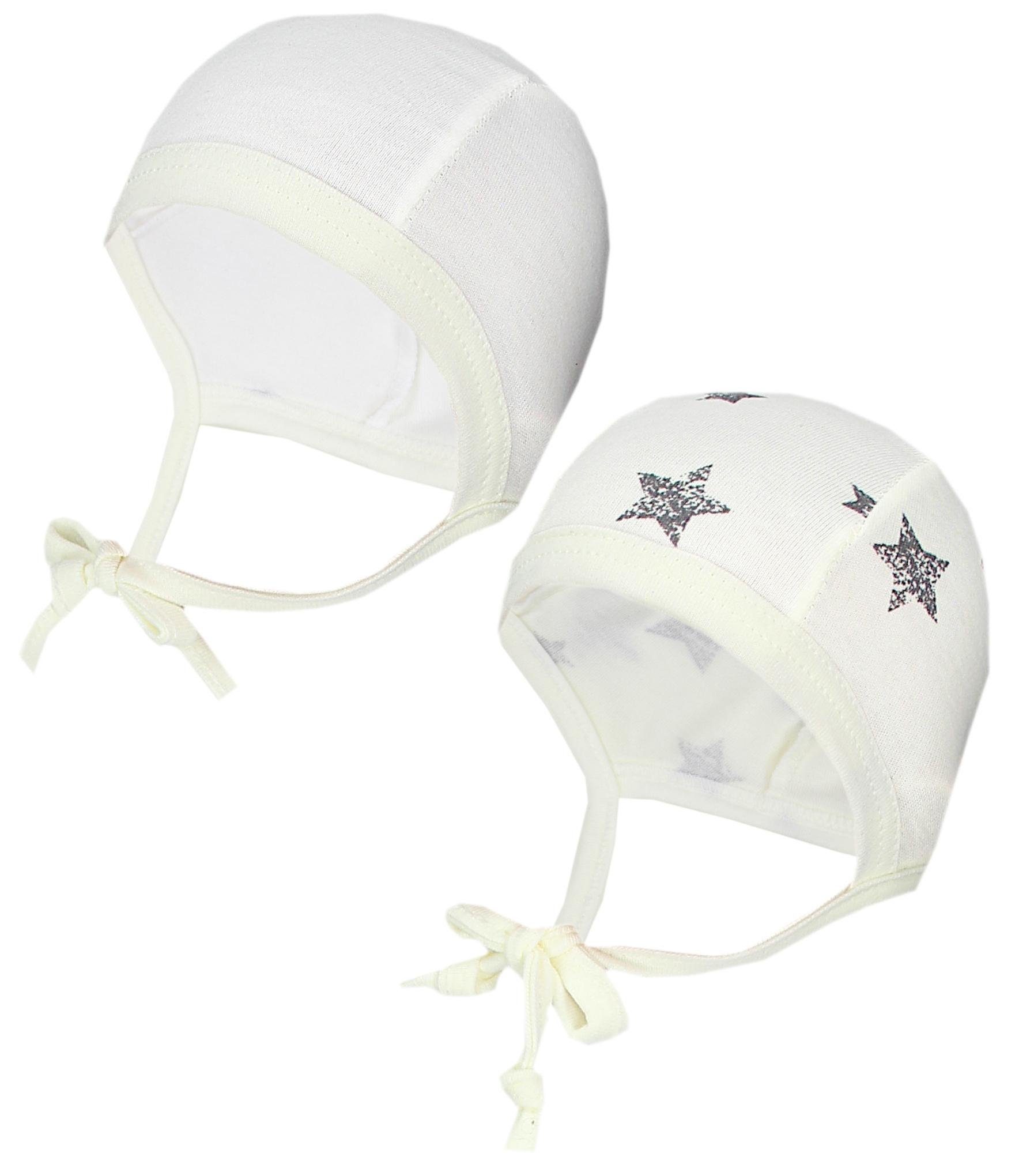 TupTam Erstlingsmütze TupTam Unisex Baby Erstlingsmütze zum Binden 2er Pack