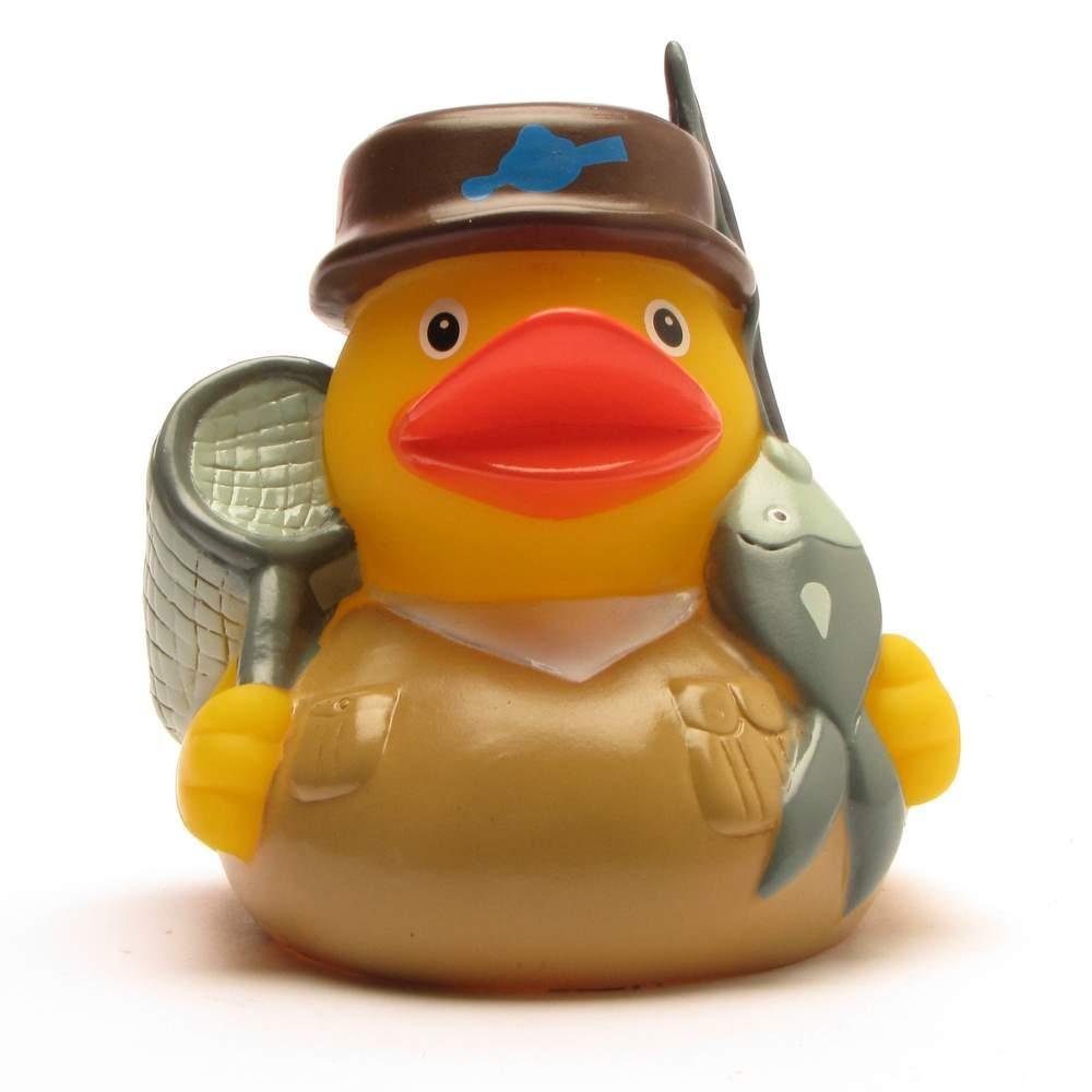 Badeente Angler - Duckshop Quietscheente Badespielzeug