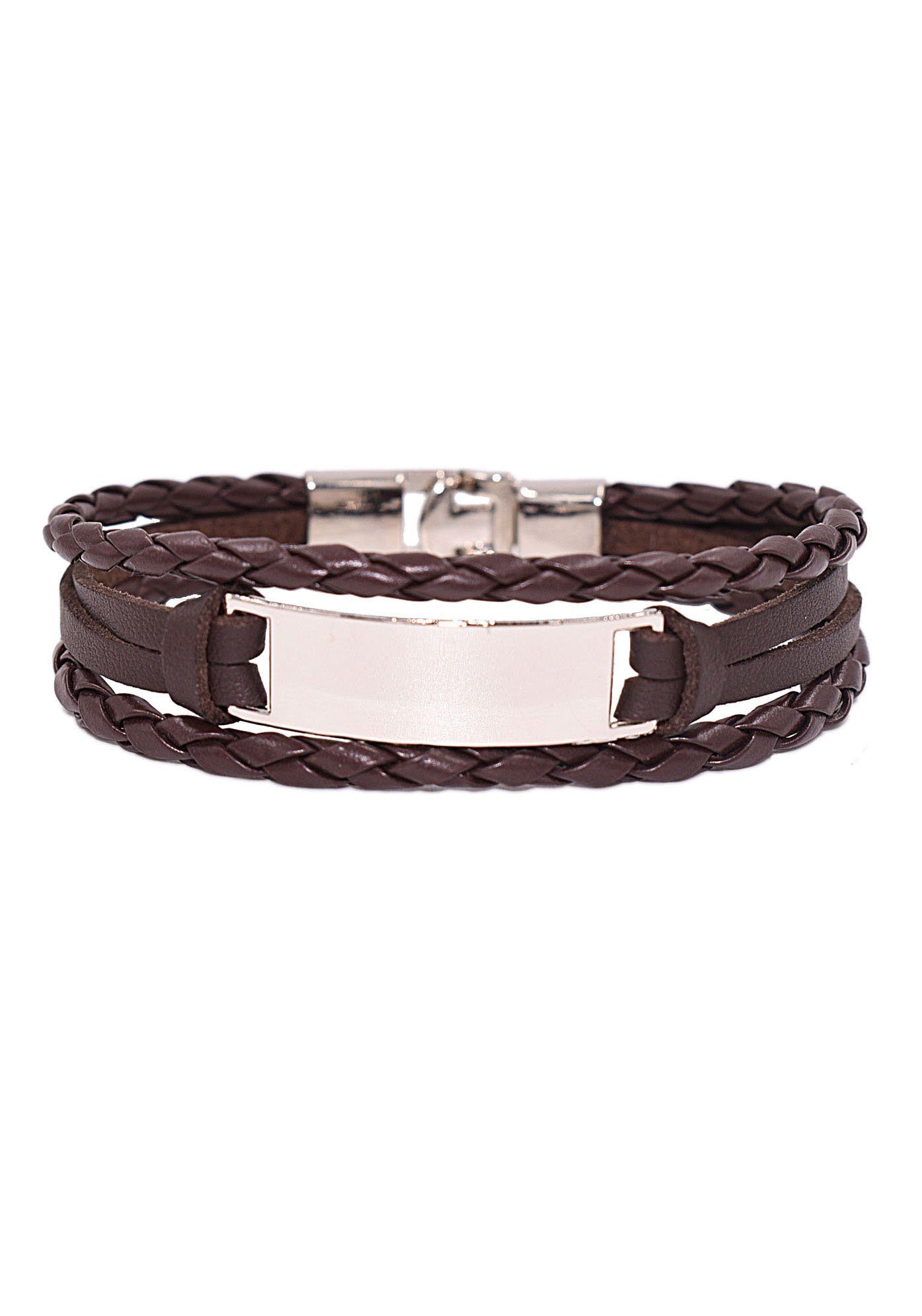 Lederarmband Schmuck Geschenk Armschmuck ID-Armband- Optik