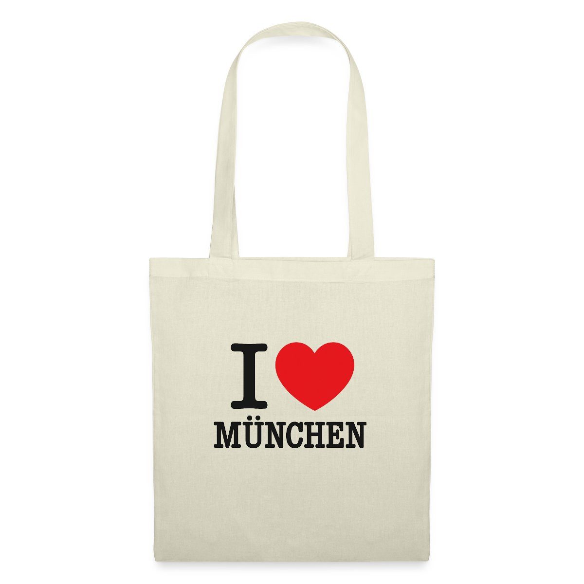 Henkeltasche I Love München Herz Bayern Munich Stoffbeutel