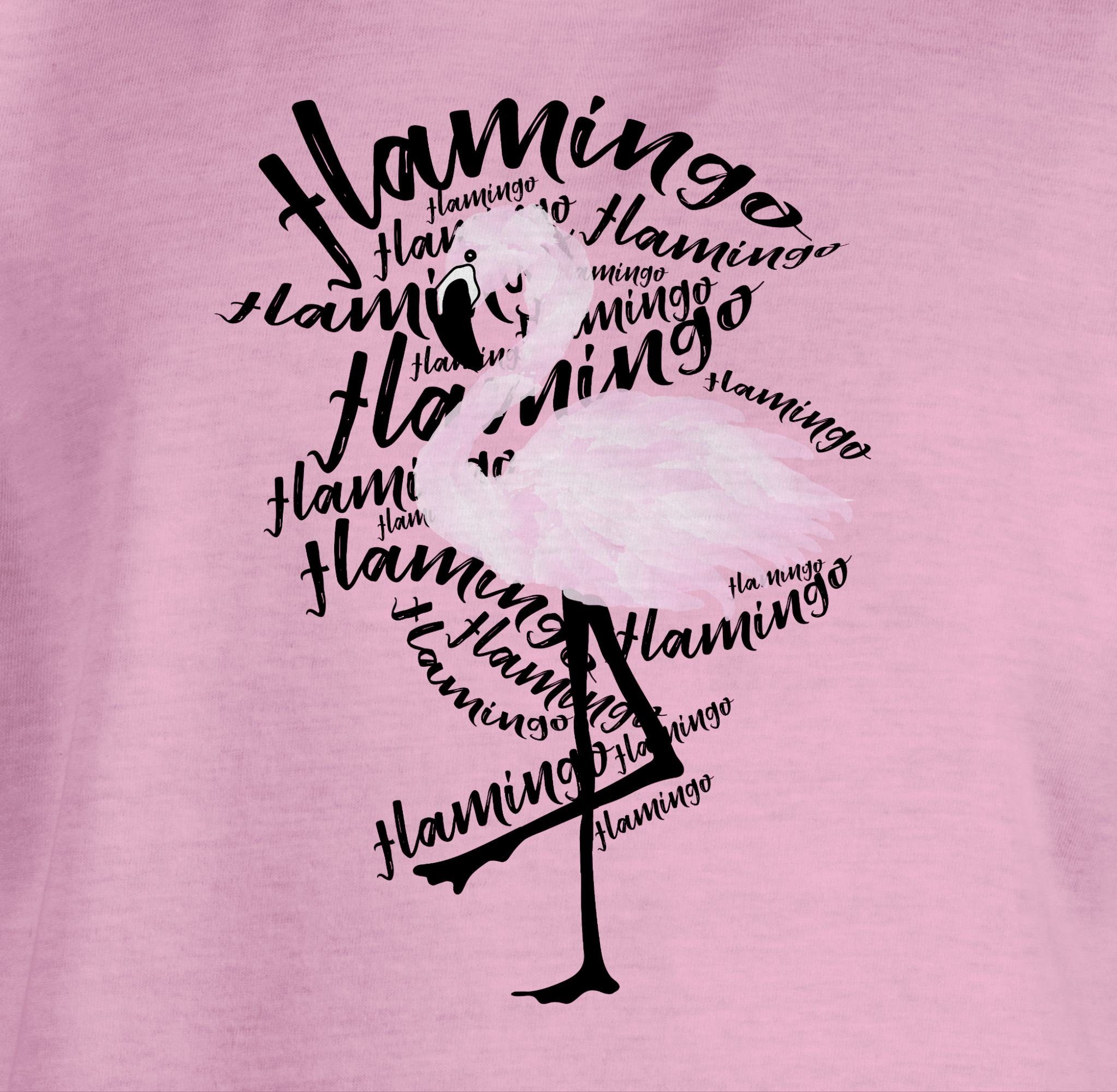 Print 2 Shirtracer Flamingo Rosa Animal Tiermotiv T-Shirt