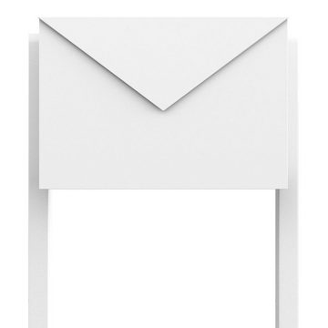 Bravios Briefkasten Standbriefkasten Letter Weiß