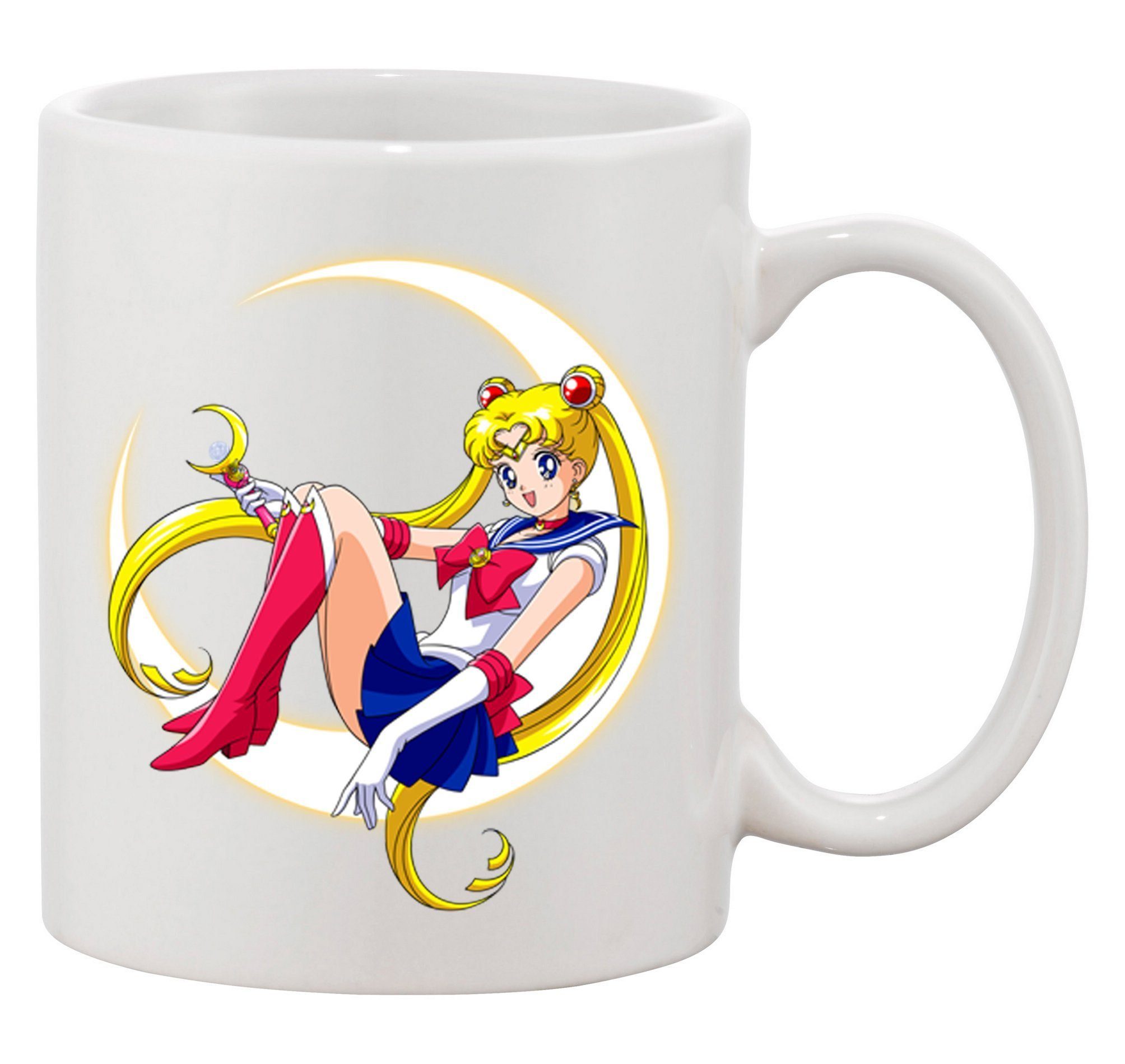 Manga, Weiss Brownie Blondie Sailor & Comic Moon XXL Keramik Anime (600ml) Tasse Fun