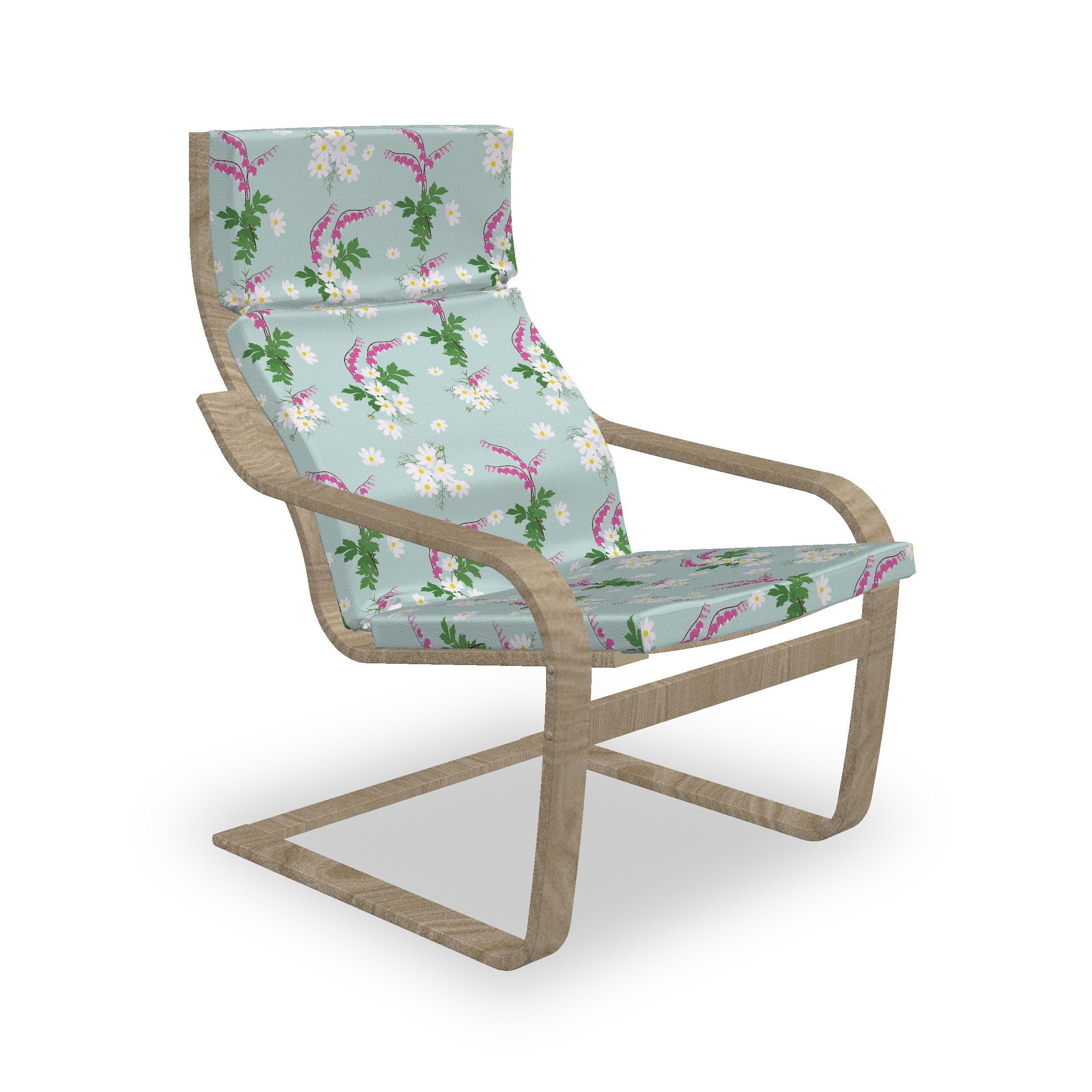 Abakuhaus Stuhlkissen Sitzkissen mit Hakenschlaufe Spring Meadow Pastel mit Motiv und Stuhlkissen Frühling Reißverschluss