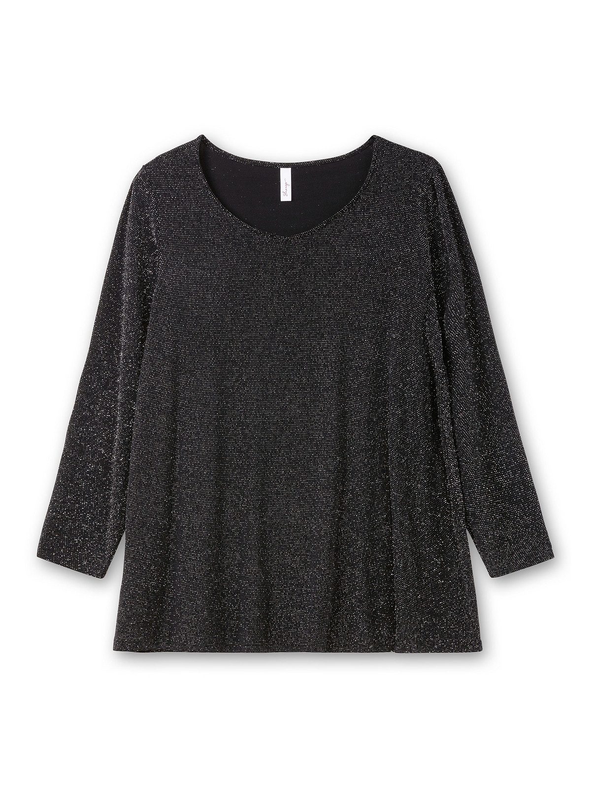 Sheego Longshirt Große Größen mit Glitzereffekt, in A-Linie